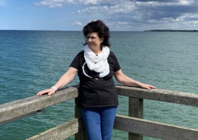 Das bin ich an der Ostsee.